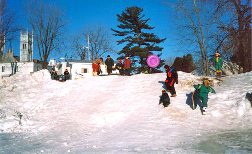 Winter playground in Canada